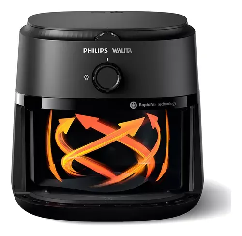 Fritadeira Eltrica Airfryer Philips Walita Srie 1000 Xl Na130 Sem leo 6,2 Litros 1700w Preto 220v